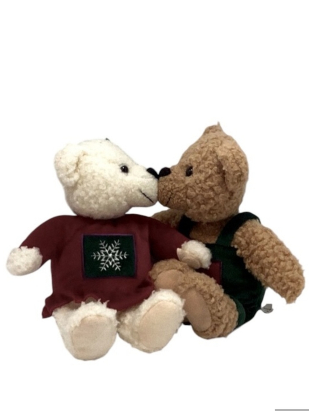 🦄 Vintage Hallmark Christmas Kissing Bears